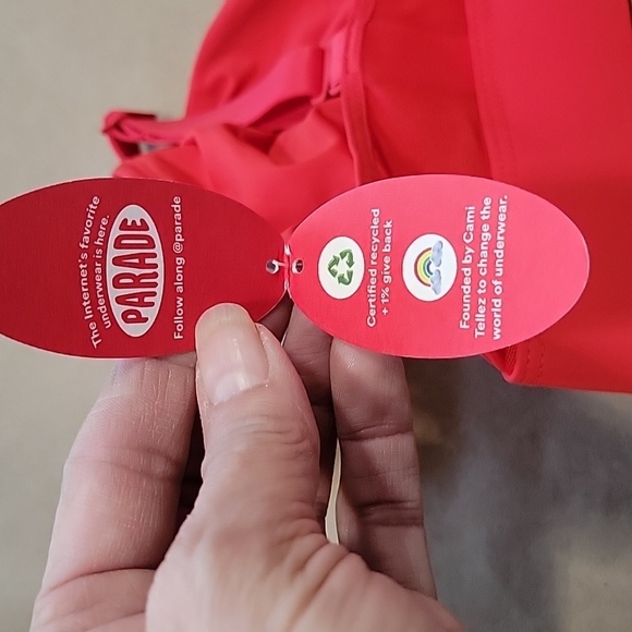 Parade Size S Red Unlined Triangle Bra Size S NEW with Tags - Picture 4 of 5